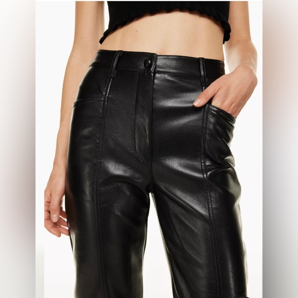 Aritzia Wilfred Rebel Black Leather Pants - Picture 3 of 5